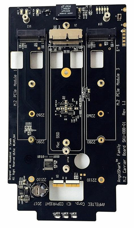 AngelShark Carrier board™ for Mac Pro late 2013 cylinder storage upgrade by M.2 PCIe SSD AngelShark Carrier board™ for Mac Pro late 2013 cylinder storage upgrade by M.2 PCIe SSD